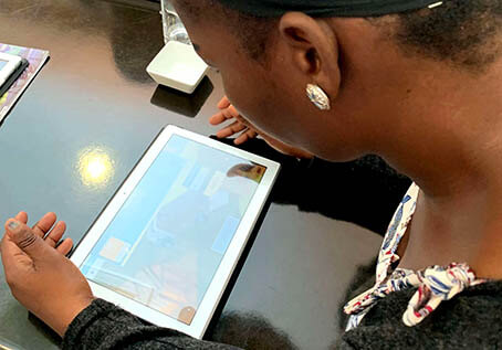 Photo of farmers playing the game in a playsession in the KwaZulu project