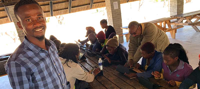 Zimbabwean youth playing Farming Forward