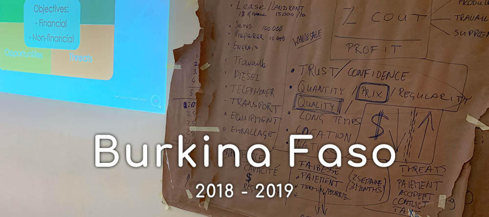 Banner for the Burkina Faso project of 2018